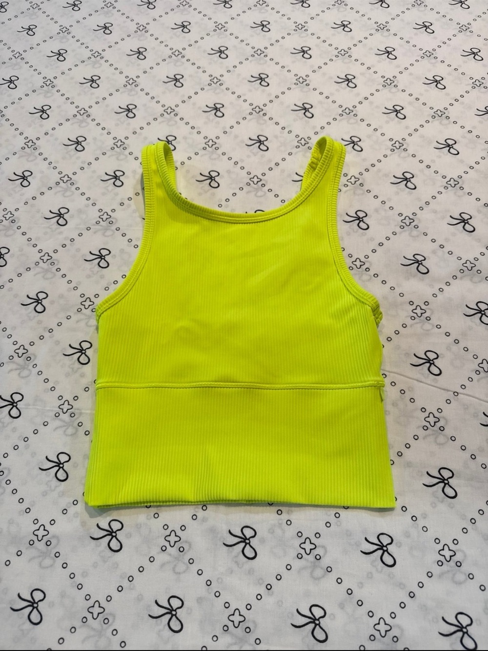 Lululemon Yellow Sports Bra Tank Top Size 2